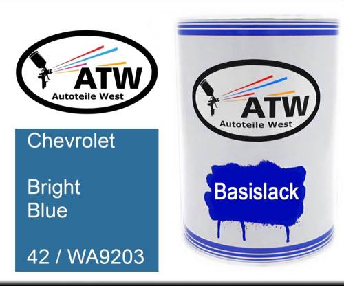 Chevrolet, Bright Blue, 42 / WA9203: 500ml Lackdose, von ATW Autoteile West.